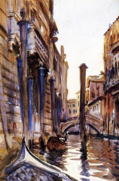Side Canal in Venice John Singer Sargent Oil Paintings